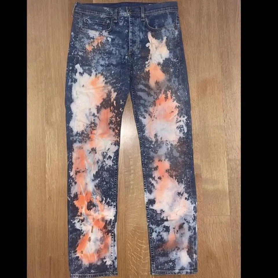Rag & Bone Men's Orange and Blue Jeans