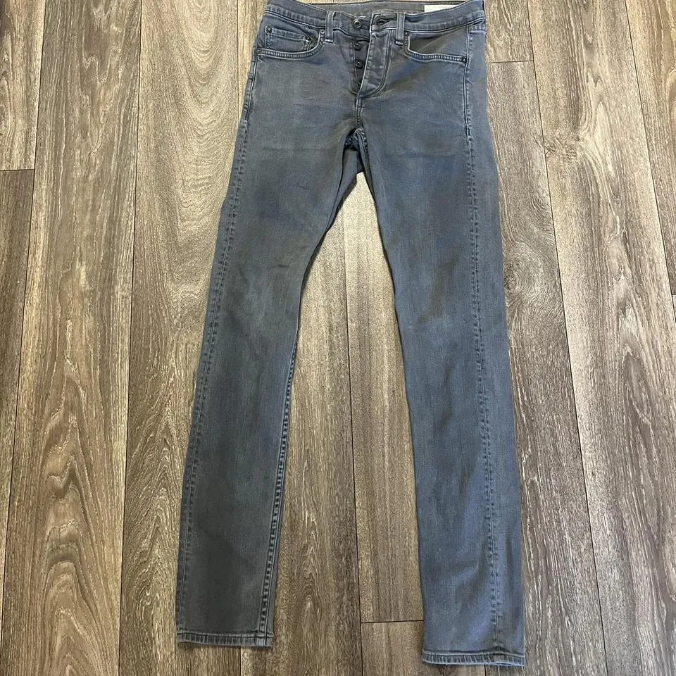 Rag & Bone Men's Black and Grey Jeans