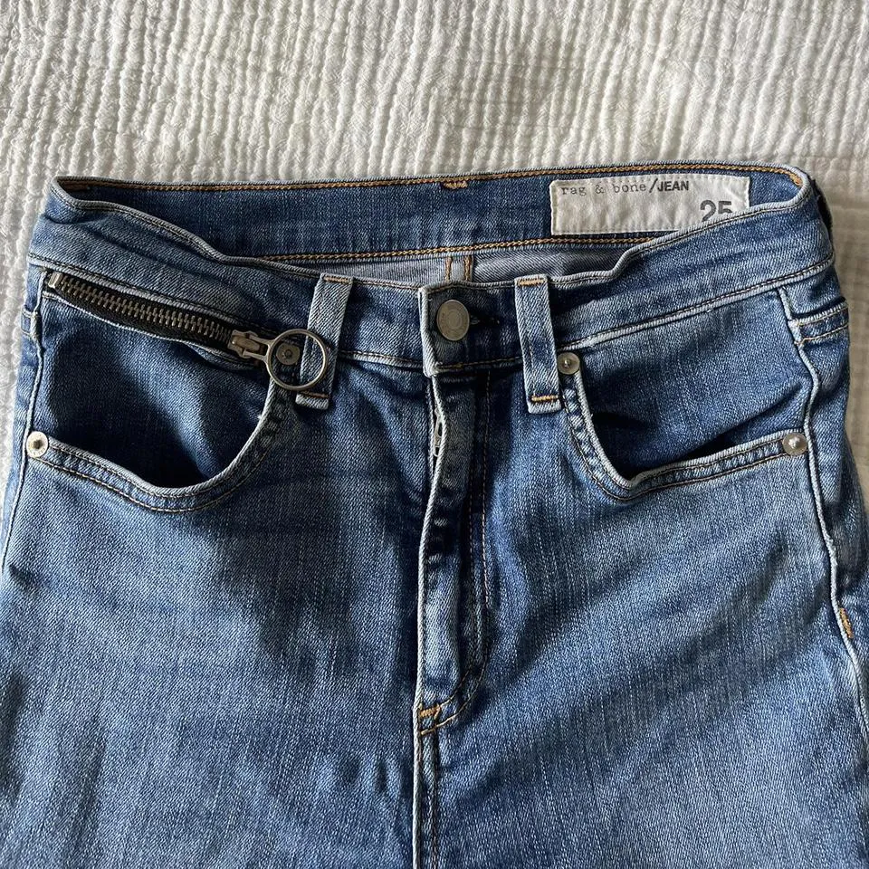 Rag & Bone Men's Navy and Blue Jeans