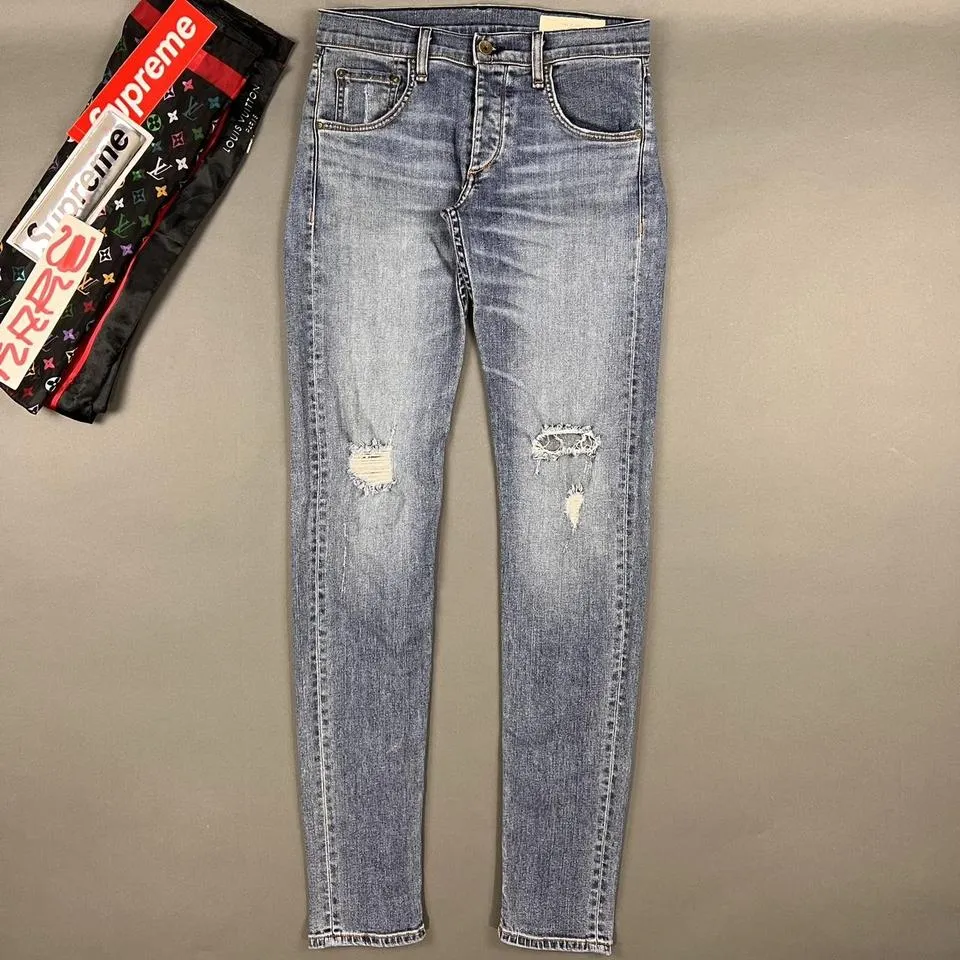Rag & Bone Men's Blue and Grey Jeans
