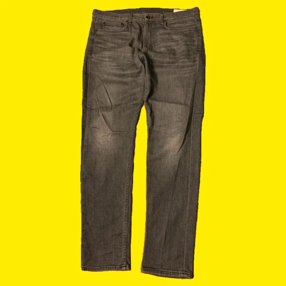 Rag & Bone Men's Grey and White Jeans