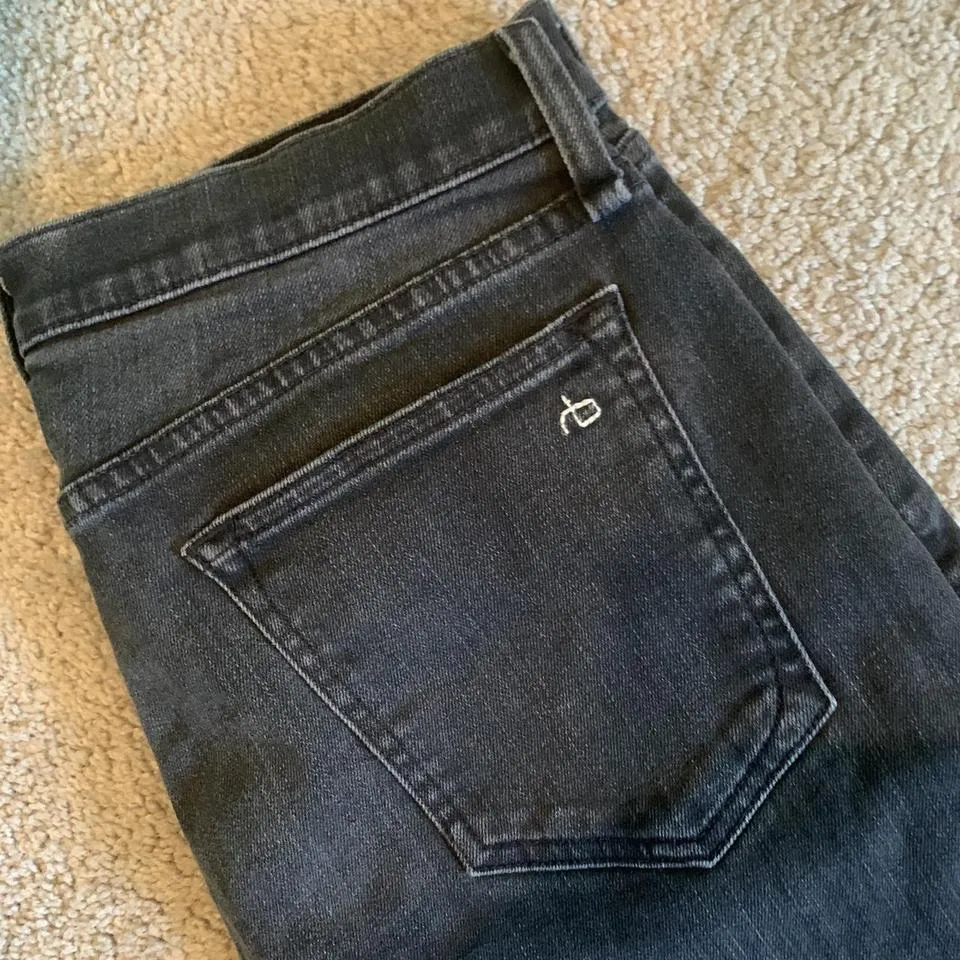 Rag & Bone Men's Black and Grey Jeans