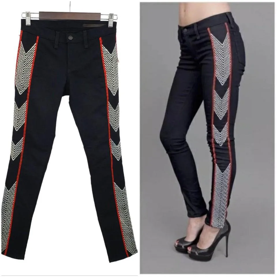 Rag & Bone Men's Black and Red Jeans