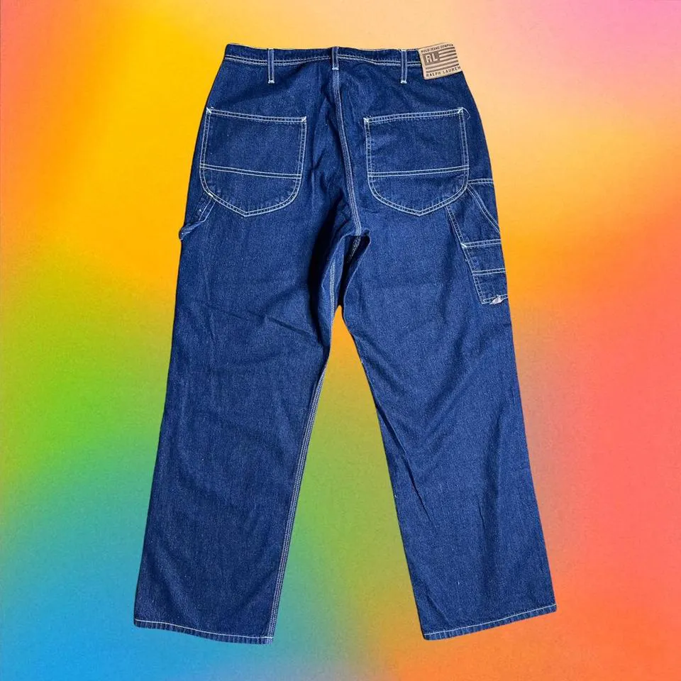Ralph Lauren Men's Navy and Blue Jeans