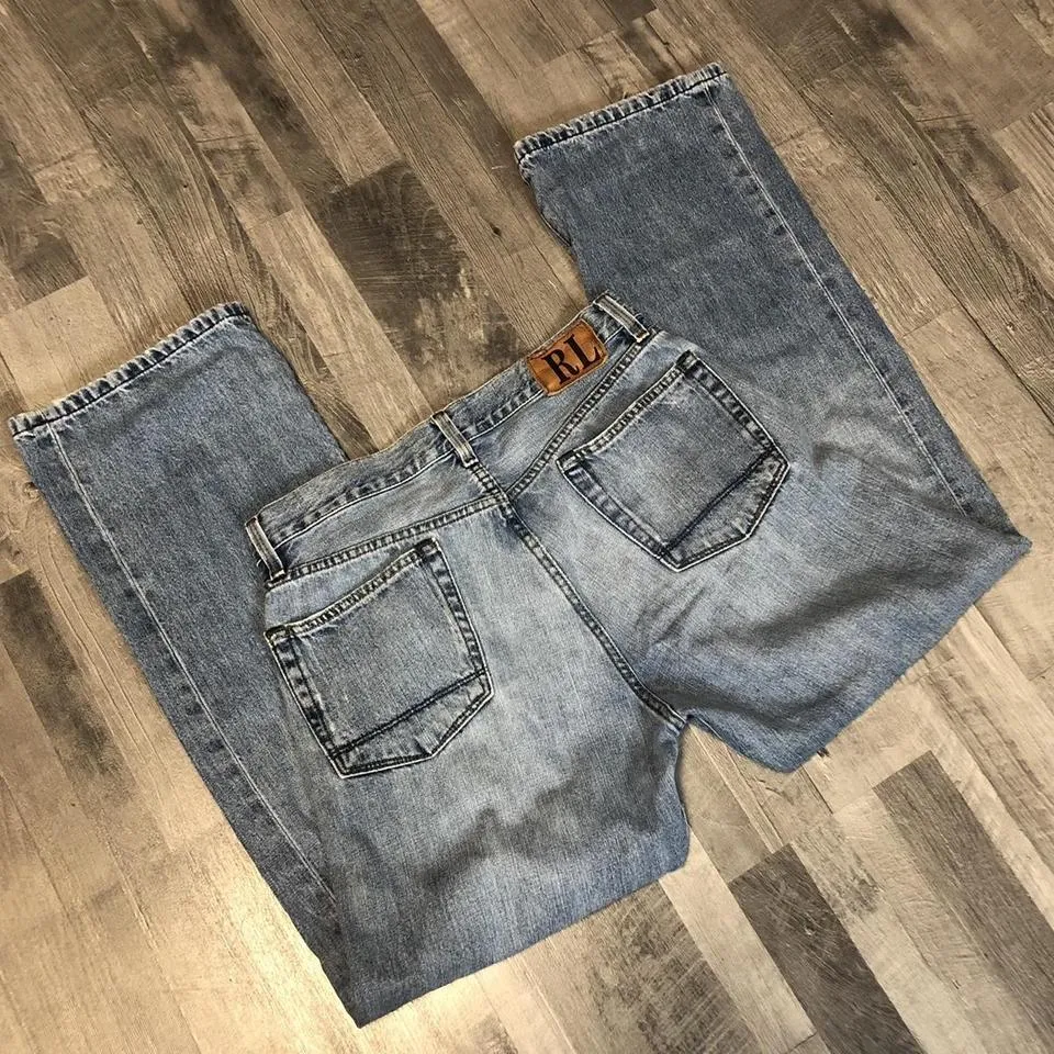 Ralph Lauren Men's Blue and Brown Jeans