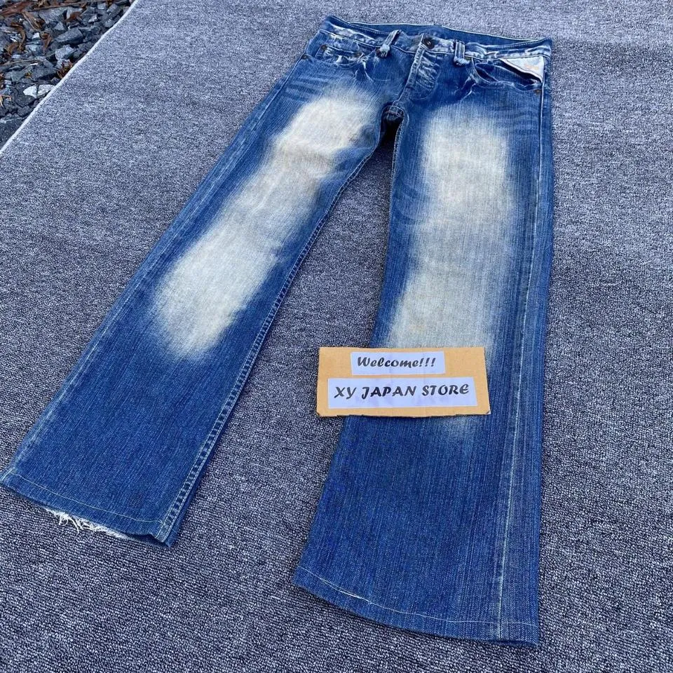 Replay Men's Blue and Navy Jeans