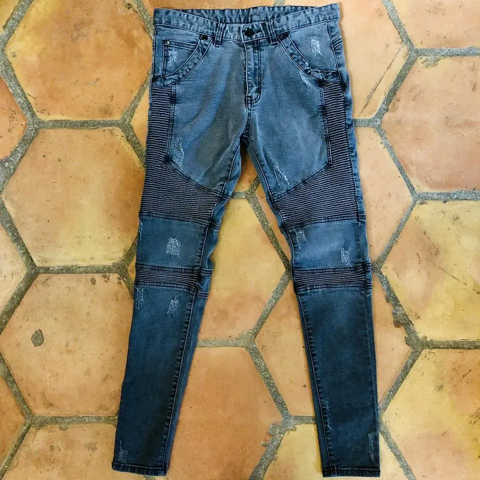 Represent Men's Black and Grey Jeans