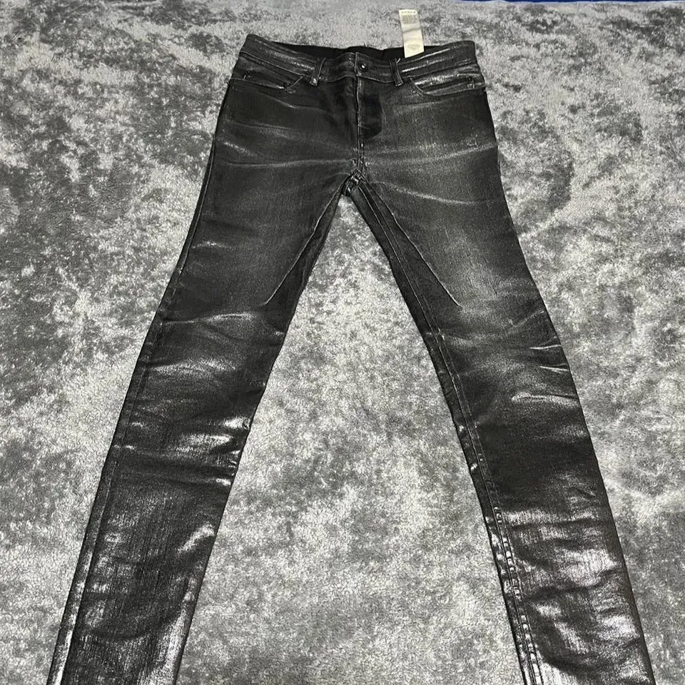 Rick Owens DRKSHDW Men's Black and Silver Jeans