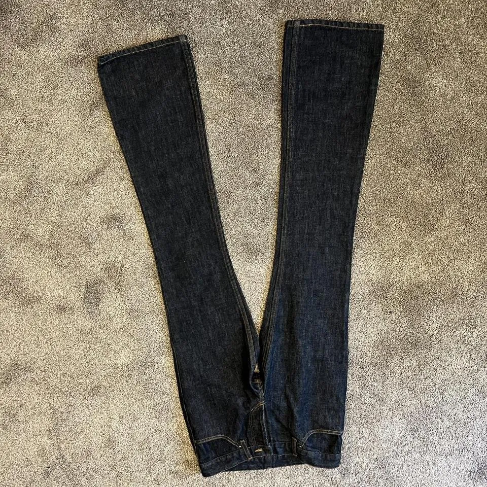 Rick Owens Men's Navy and Cream Jeans