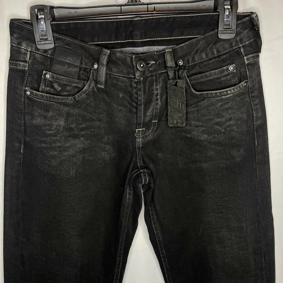Rick Owens Men's Grey and Black Jeans