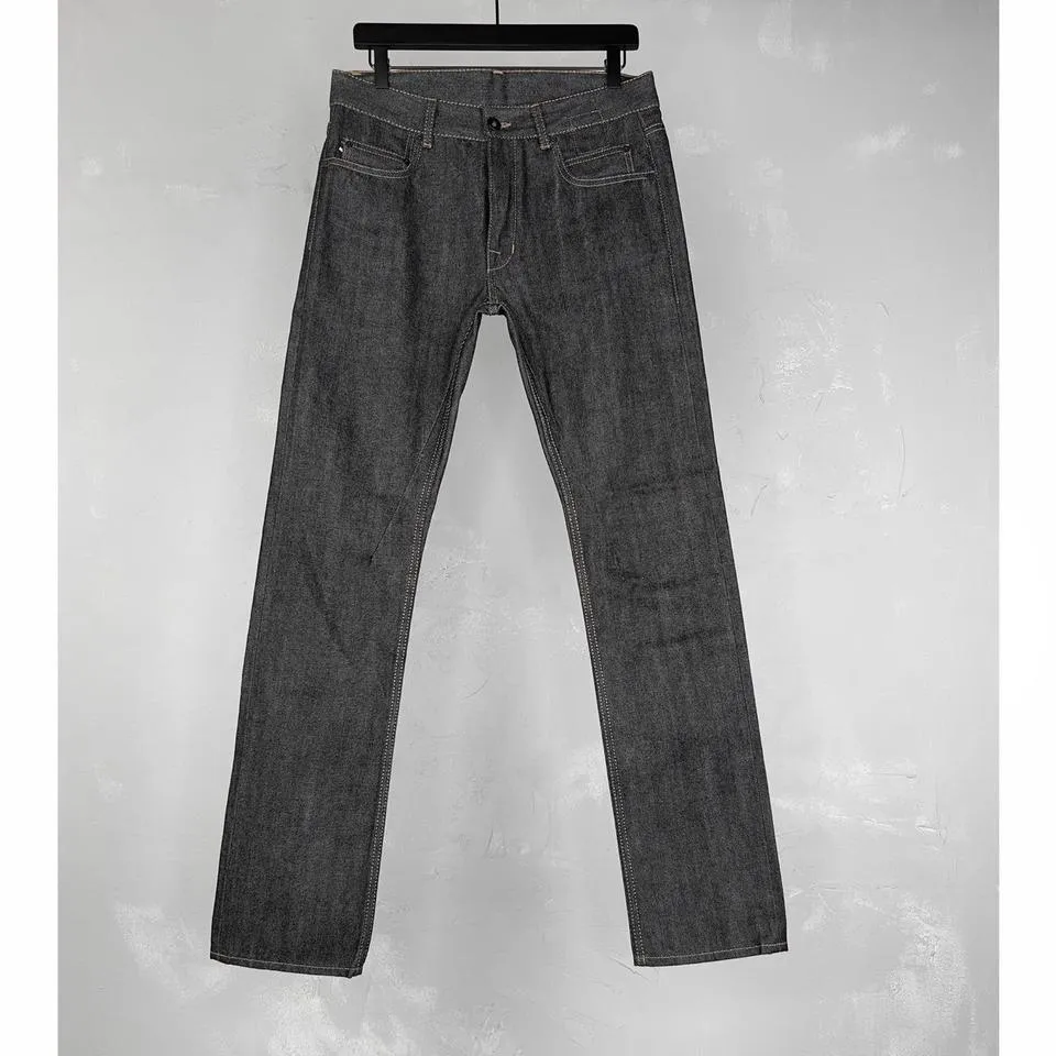 Rick Owens Men's Grey and Black Jeans