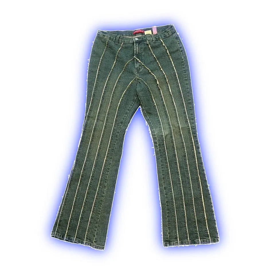 Rick Owens Men's Blue and Green Jeans