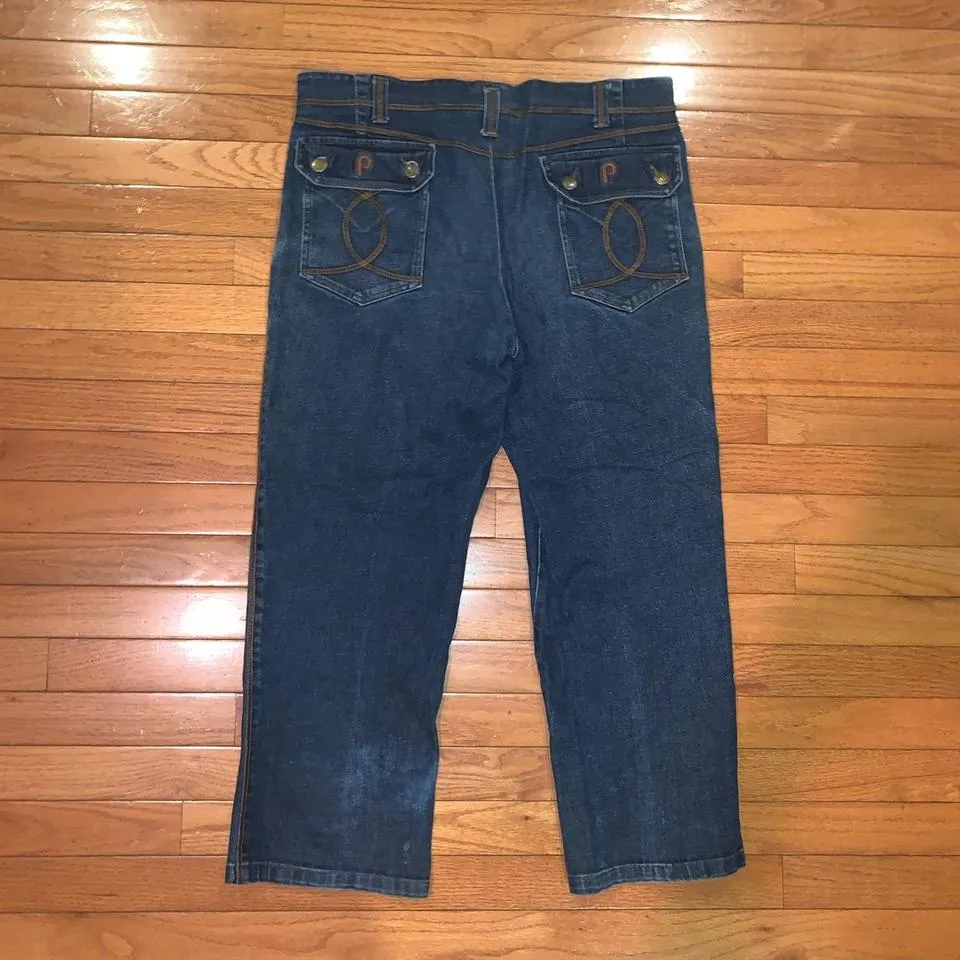Rick Owens Men's Blue and Gold Jeans