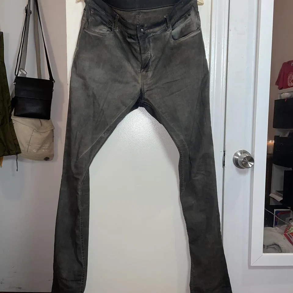 Rick Owens Men's Grey and Brown Jeans