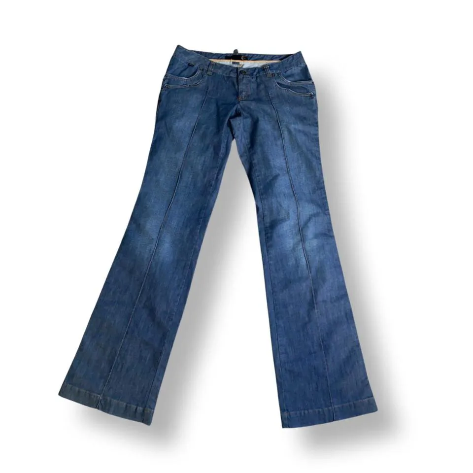 Roberto Cavalli Men's Navy and Red Jeans