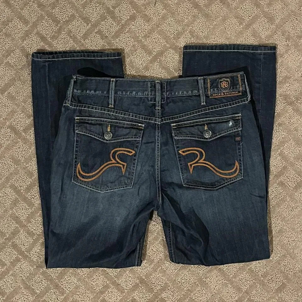 Rock and Republic Men's Navy Jeans
