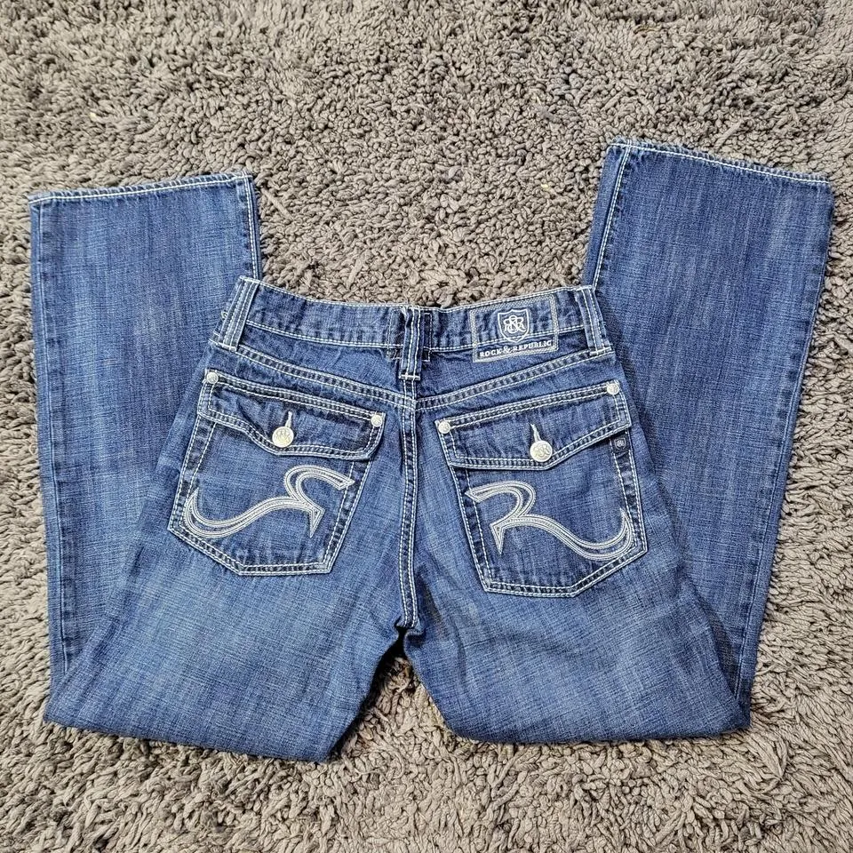 Rock and Republic Men's Blue and Navy Jeans