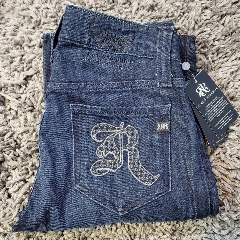Rock and Republic Men's Navy Jeans