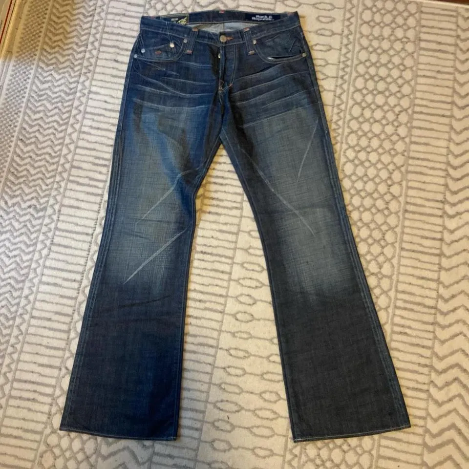 Rock and Republic Men's Navy and Blue Jeans