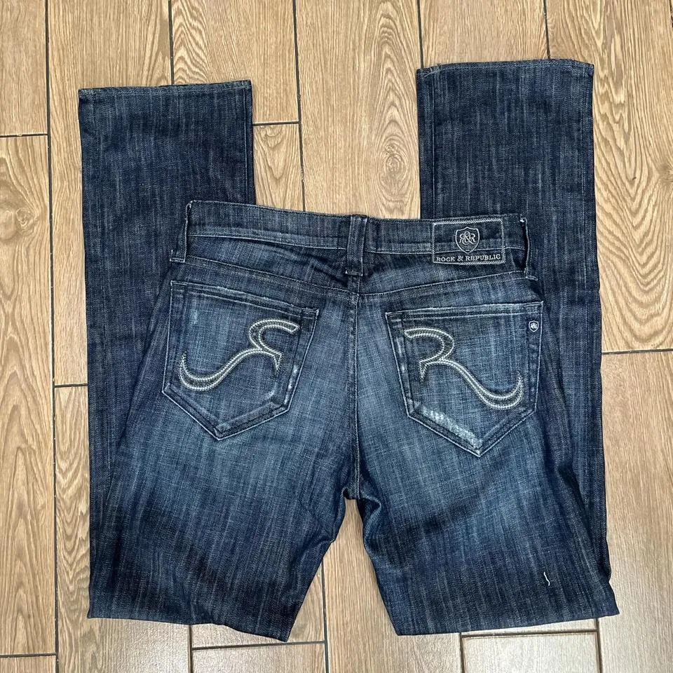 Rock and Republic Men's Navy and Grey Jeans
