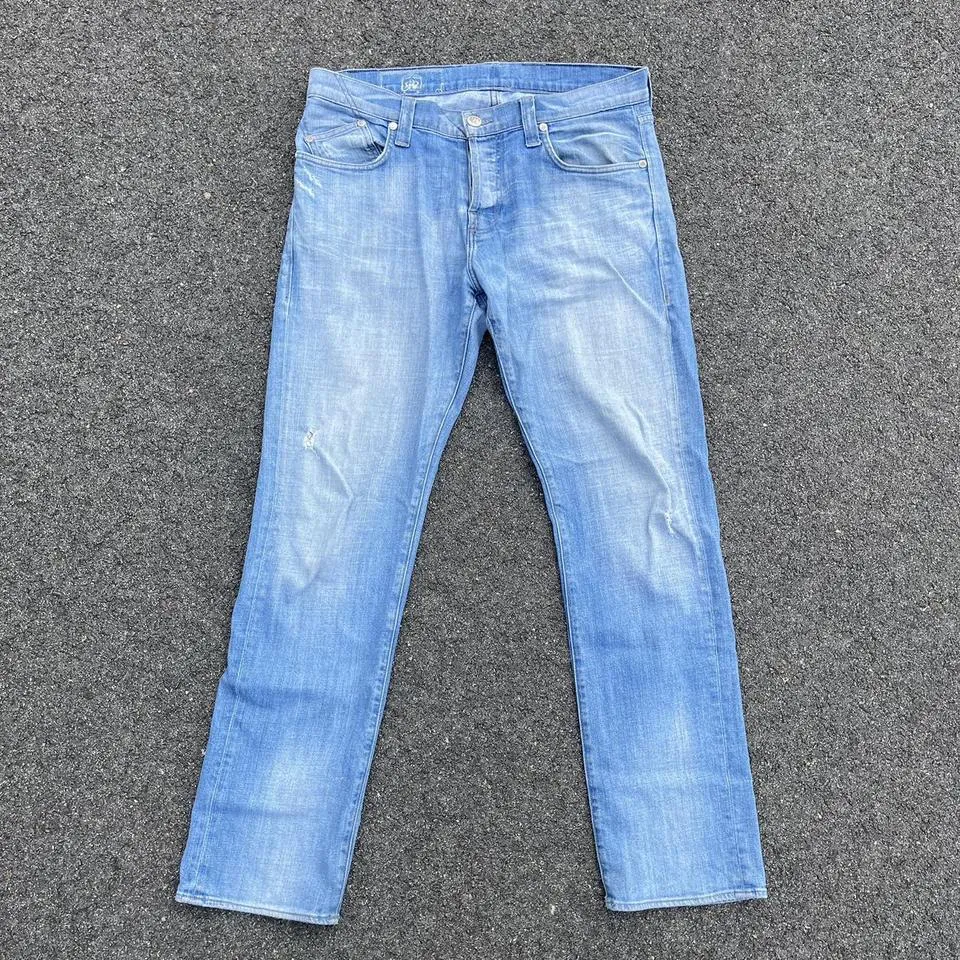 Rock and Republic Men's Blue and White Jeans