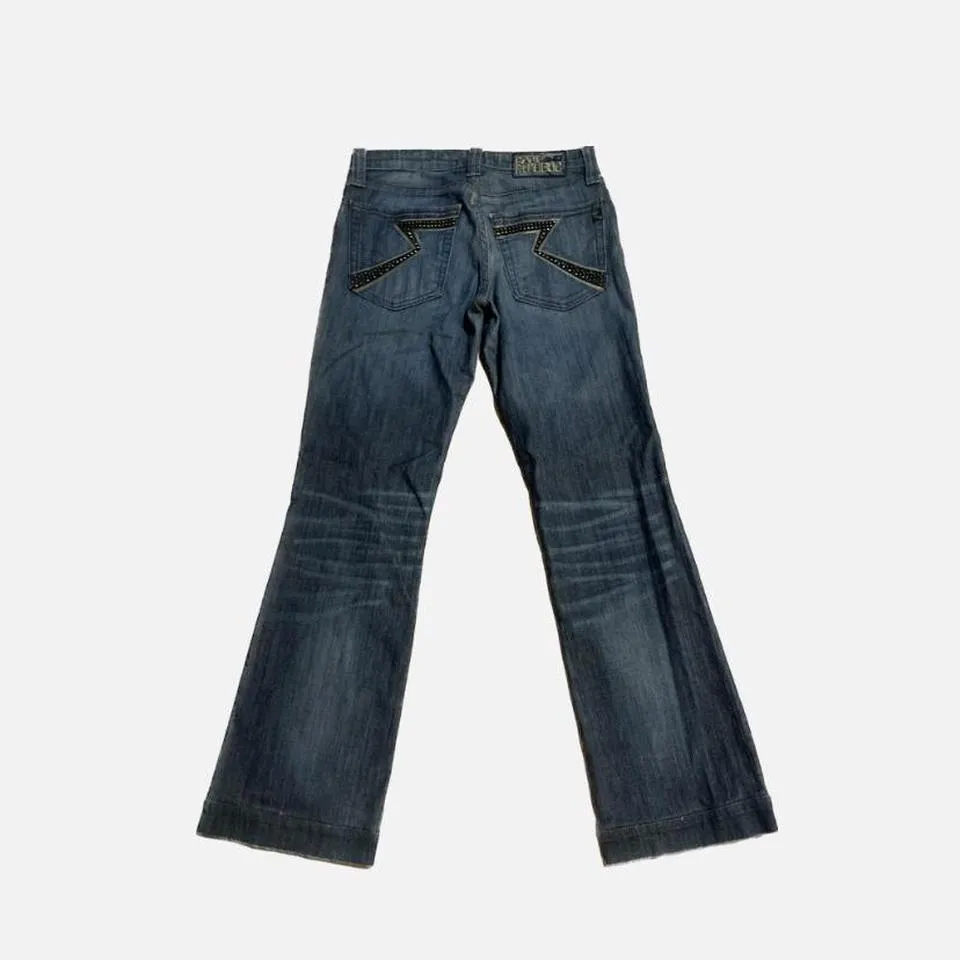 Rock and Republic Men's Navy and Blue Jeans