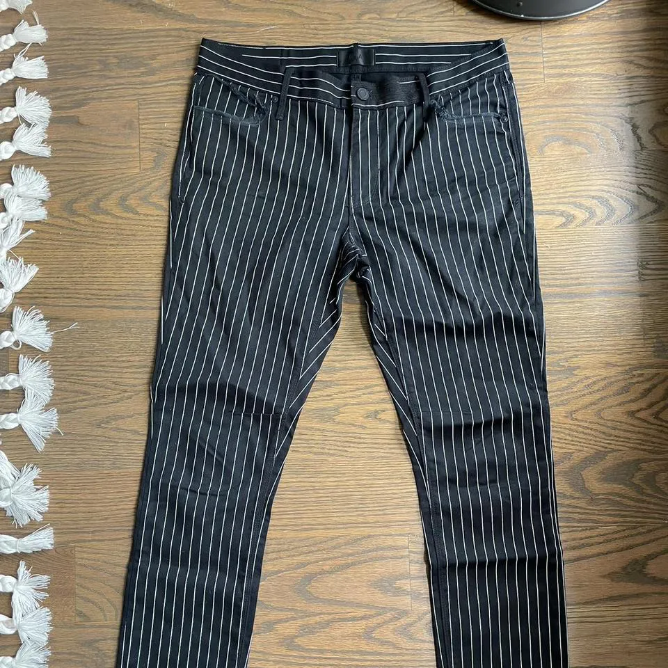 RtA Men's Black and White Jeans