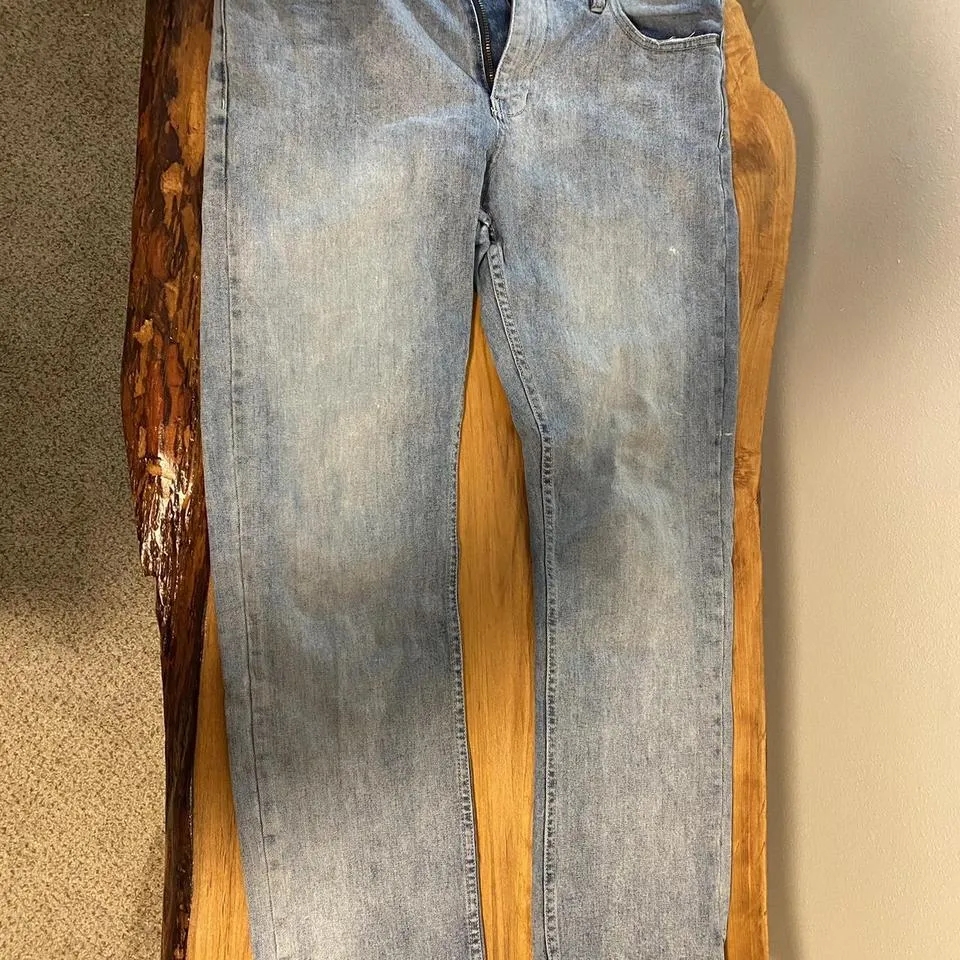 RVCA Men's Grey and Blue Jeans