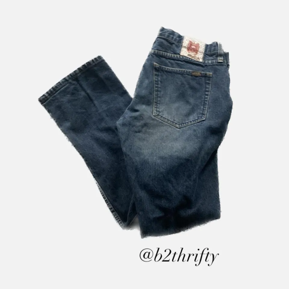 RVCA Men's Blue and Navy Jeans