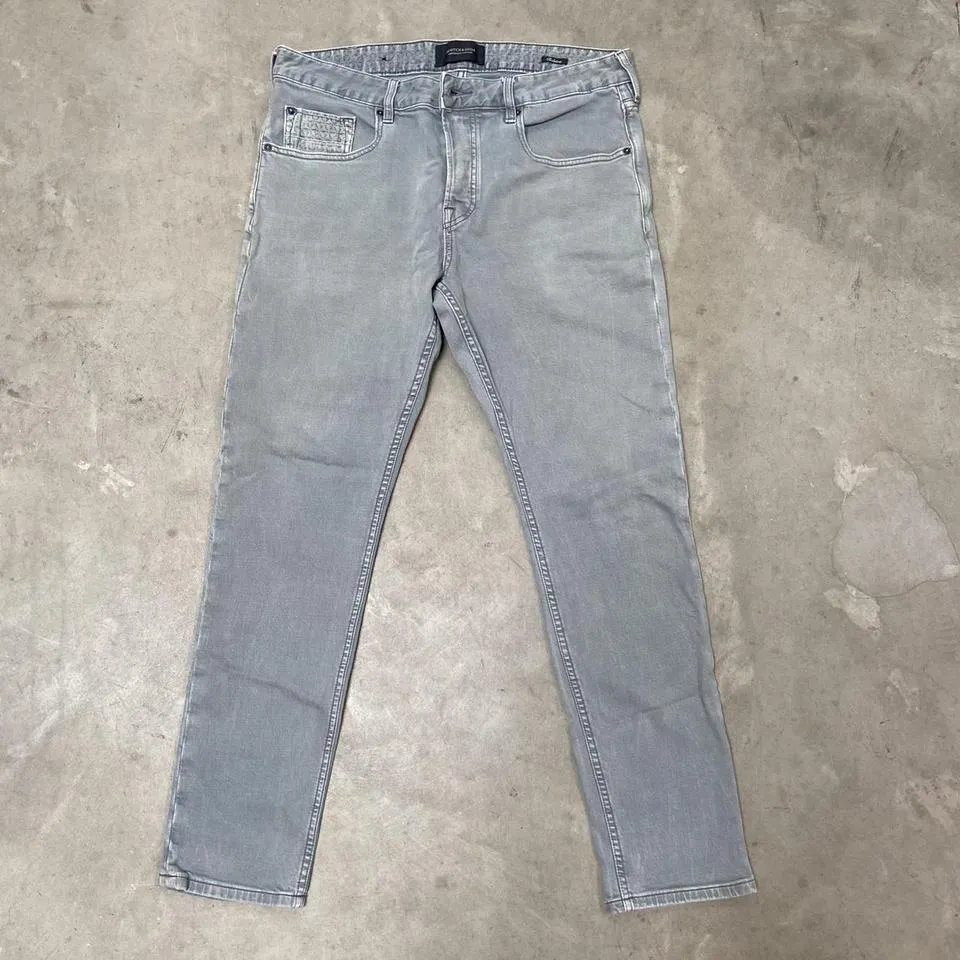 Scotch & Soda Men's Grey and Green Jeans