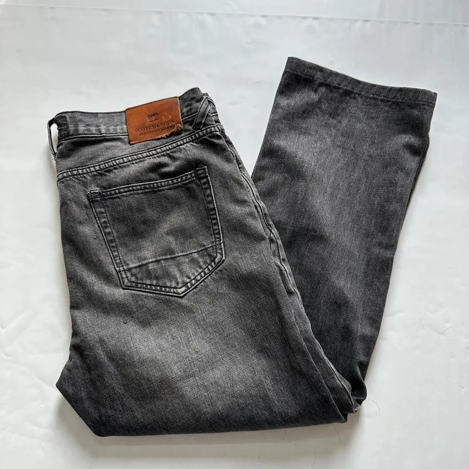 Scotch & Soda Men's Black and Grey Jeans