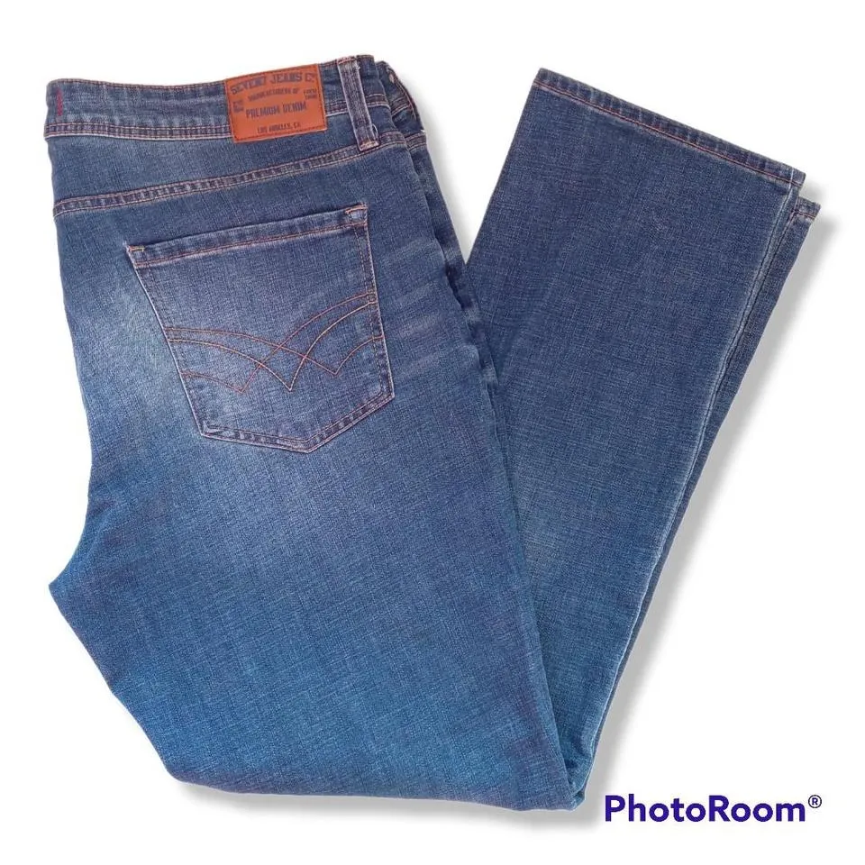 Seven7 Men's Navy and Blue Jeans