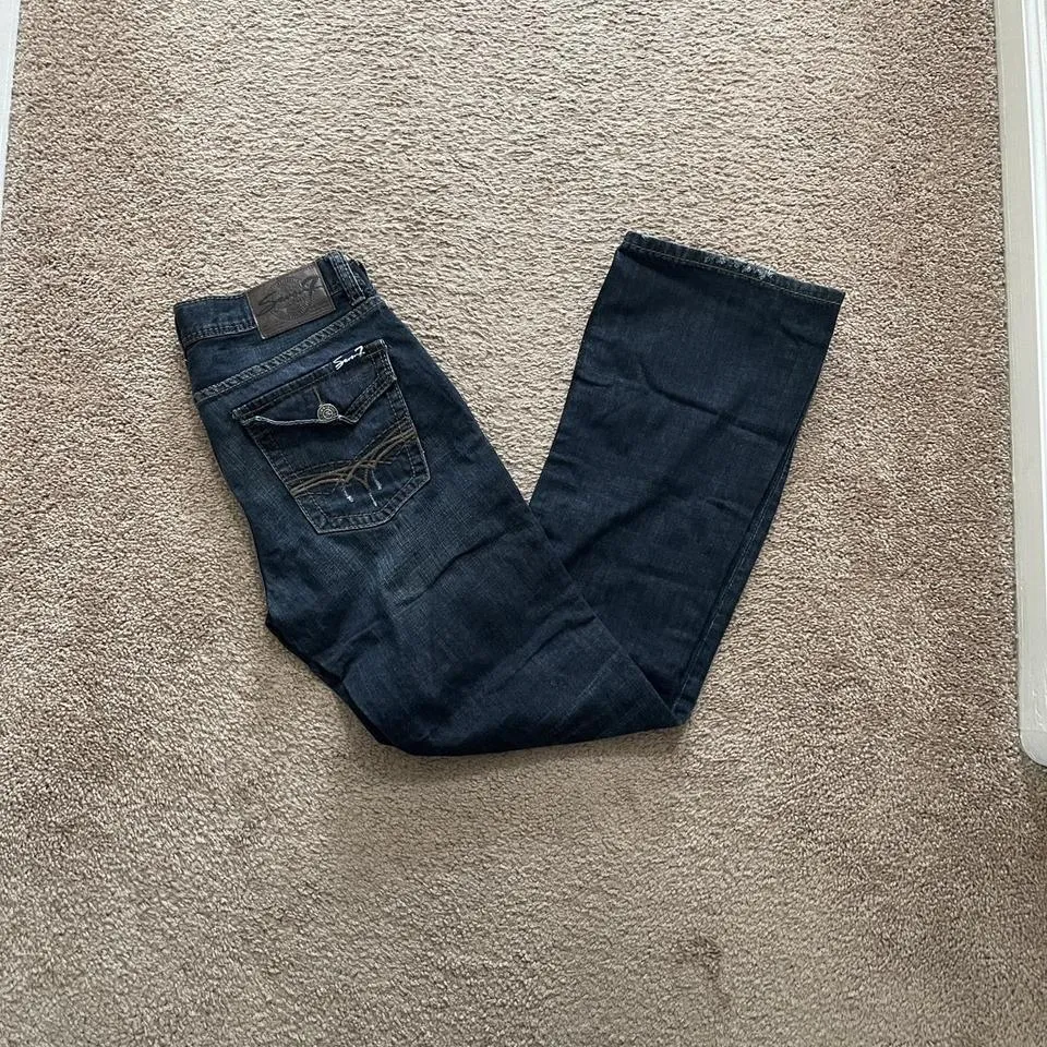 Seven7 Men's Navy Jeans