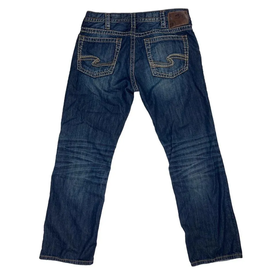 Silver Jeans Co. Men's Blue and Navy Jeans