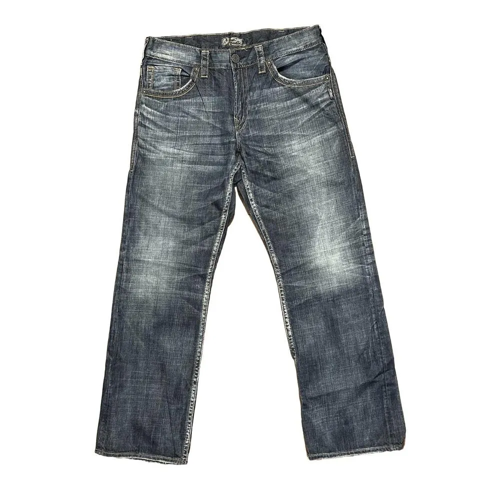 Silver Jeans Co. Men's Navy and Blue Jeans