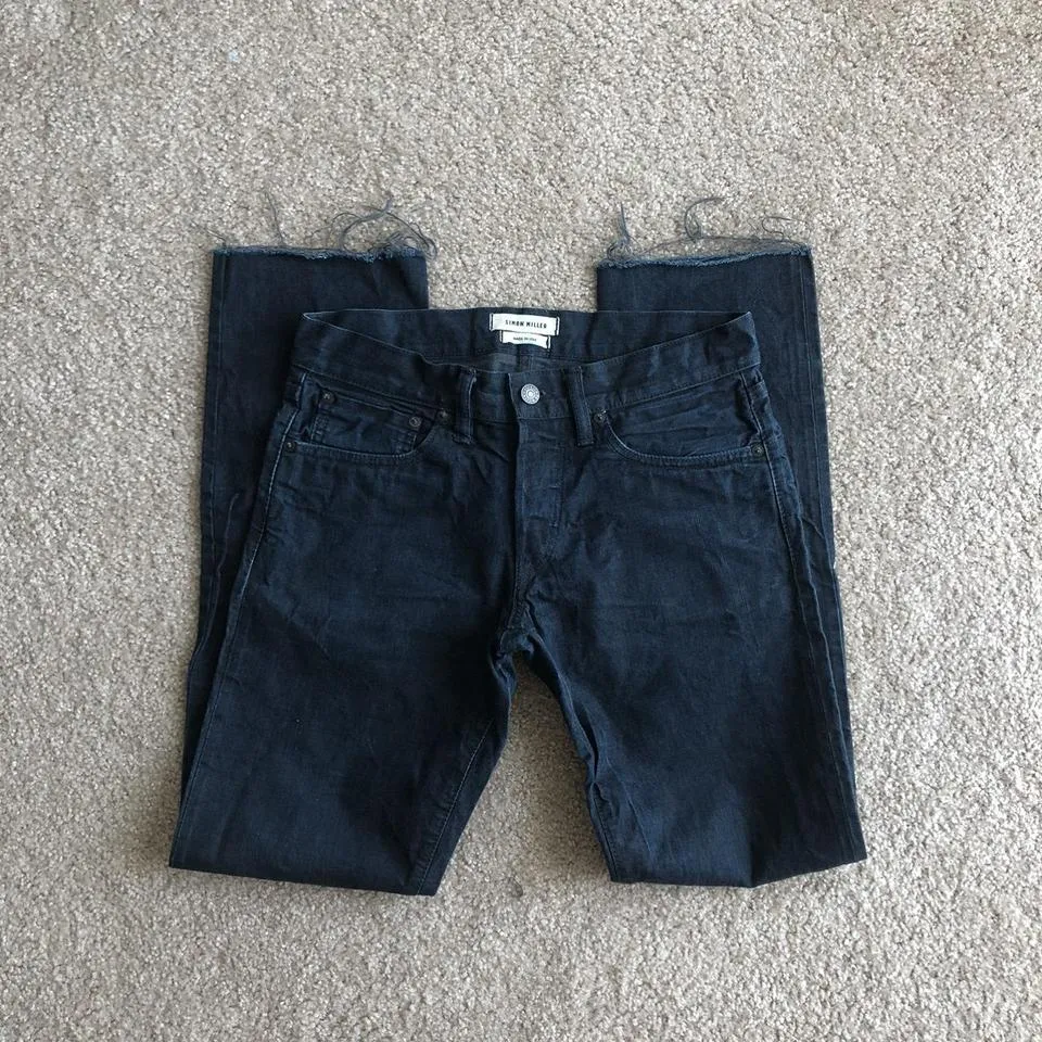 Simon Miller Men's Black and Navy Jeans