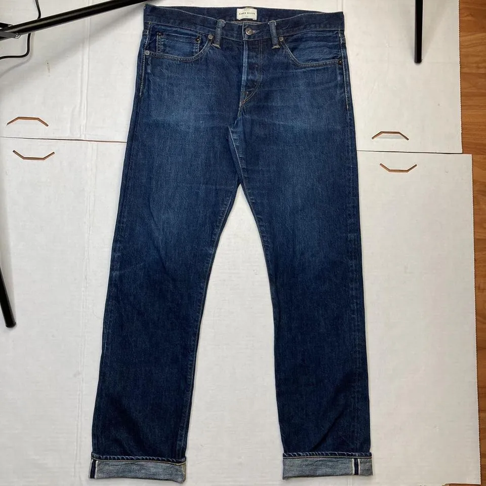 Simon Miller Men's Navy and Blue Jeans