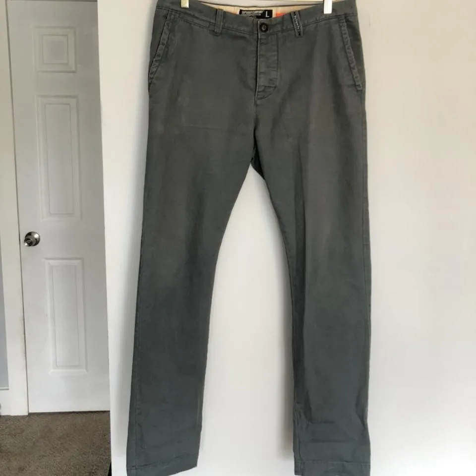 Superdry Men's Green and Orange Jeans