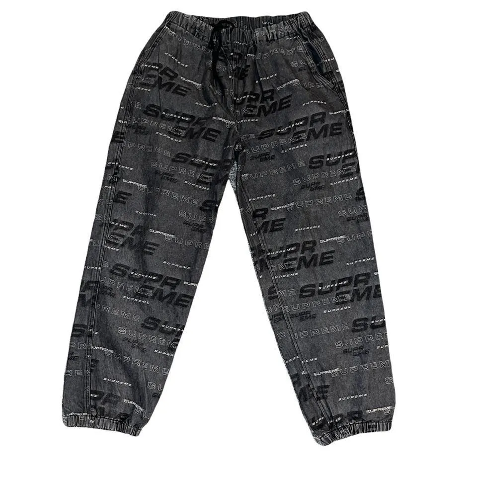 Supreme Men's Black and Grey Jeans