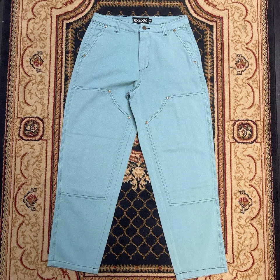 Supreme Men's Blue and White Jeans