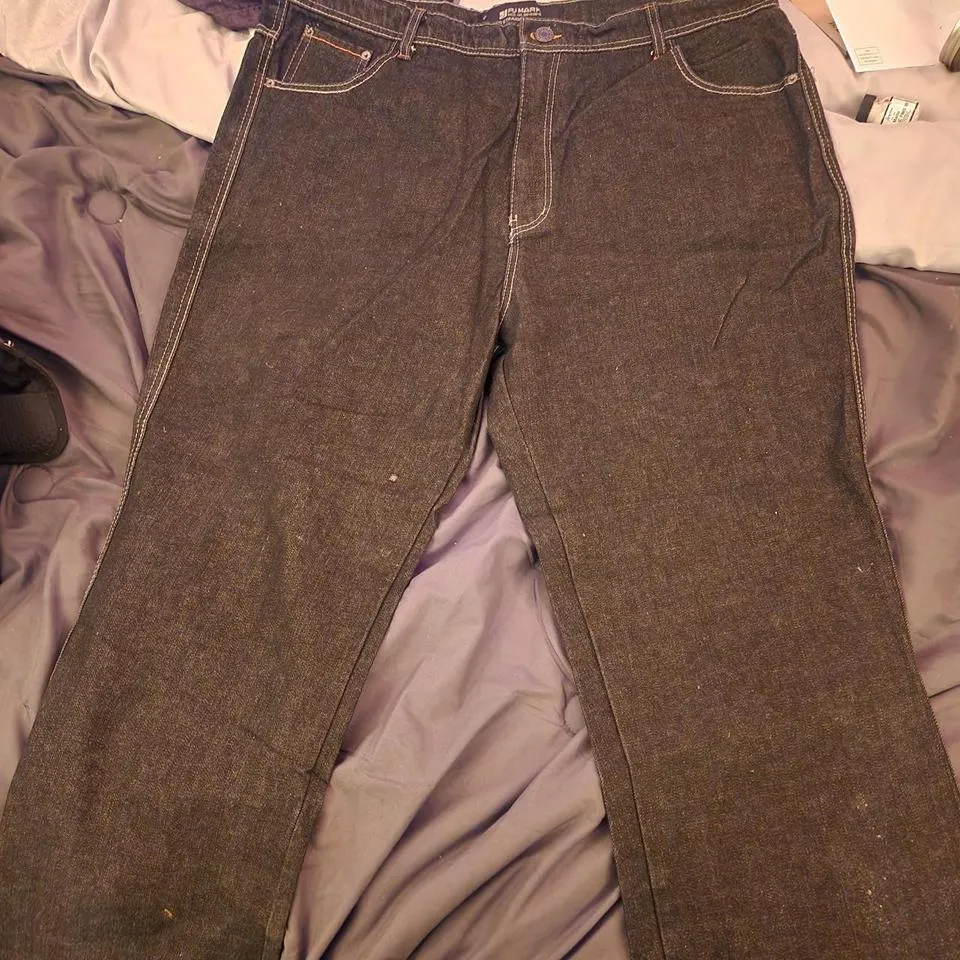 Supreme Men's Black and Orange Jeans