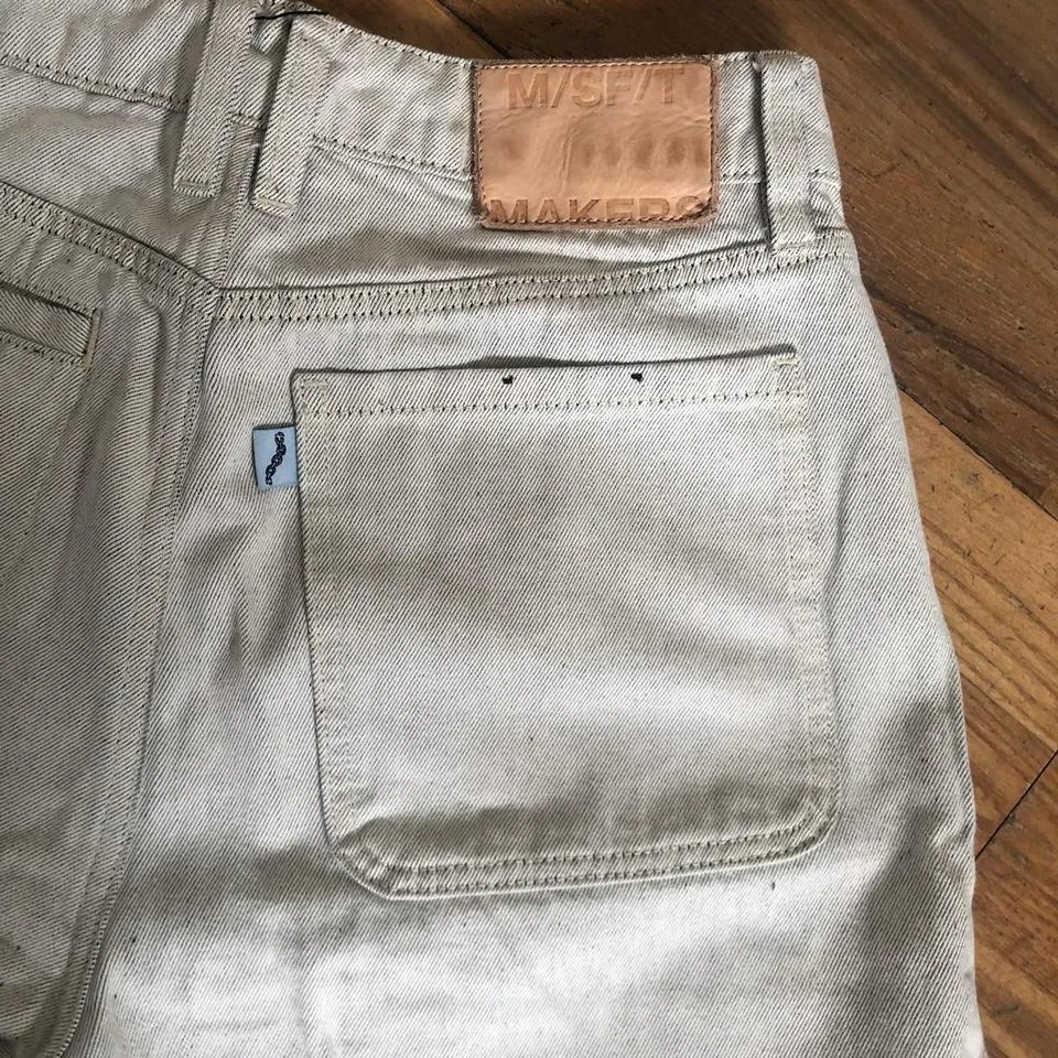 Supreme Men's White and Cream Jeans