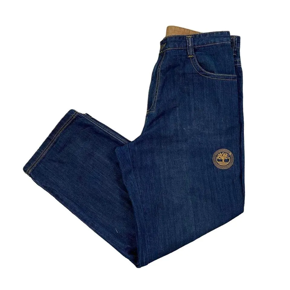 Timberland Men's Blue and Tan Jeans