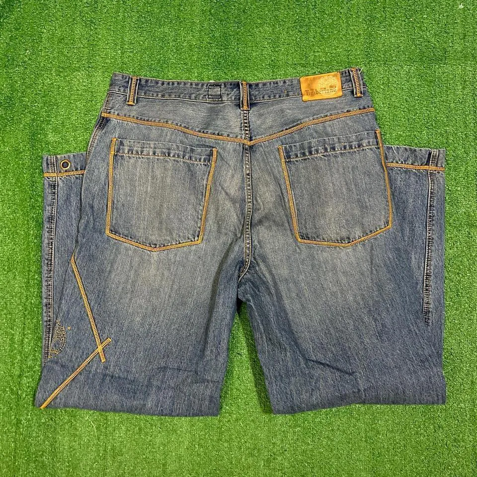 Timberland Men's Tan and Blue Jeans