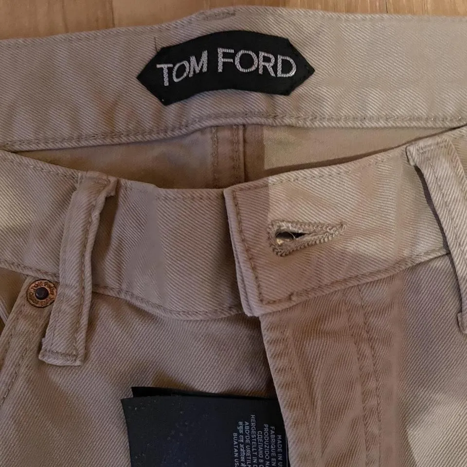 TOM FORD Men's Tan and Cream Jeans