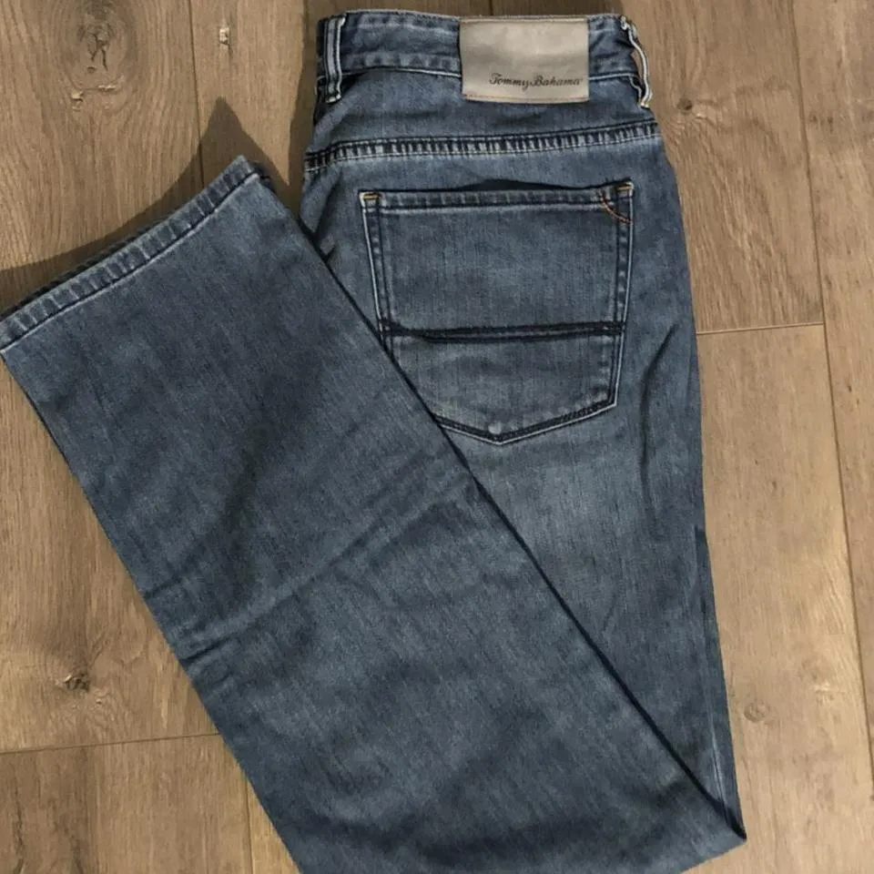 Tommy Bahama Men's Navy and Blue Jeans