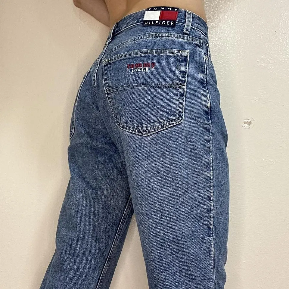 Tommy Hilfiger Men's Blue and Red Jeans