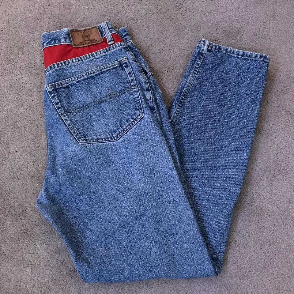 Tommy Hilfiger Men's Blue and White Jeans