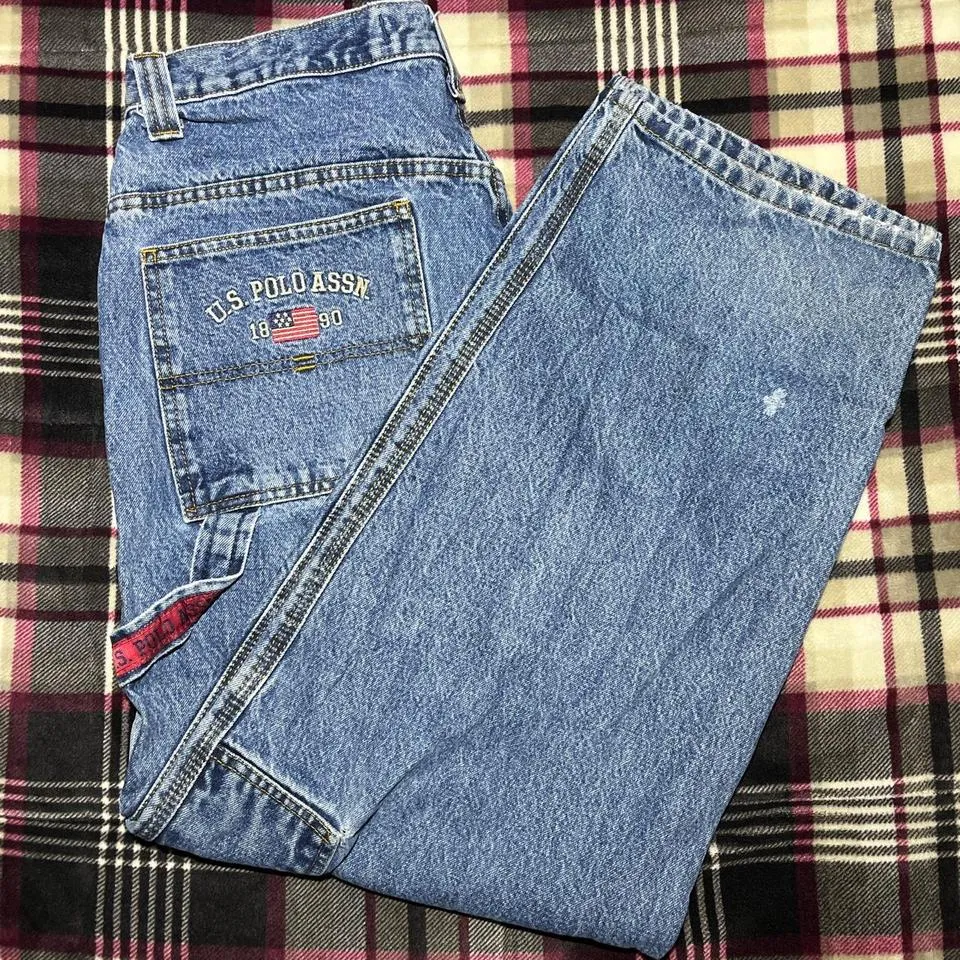 Tommy Hilfiger Men's Navy and Red Jeans