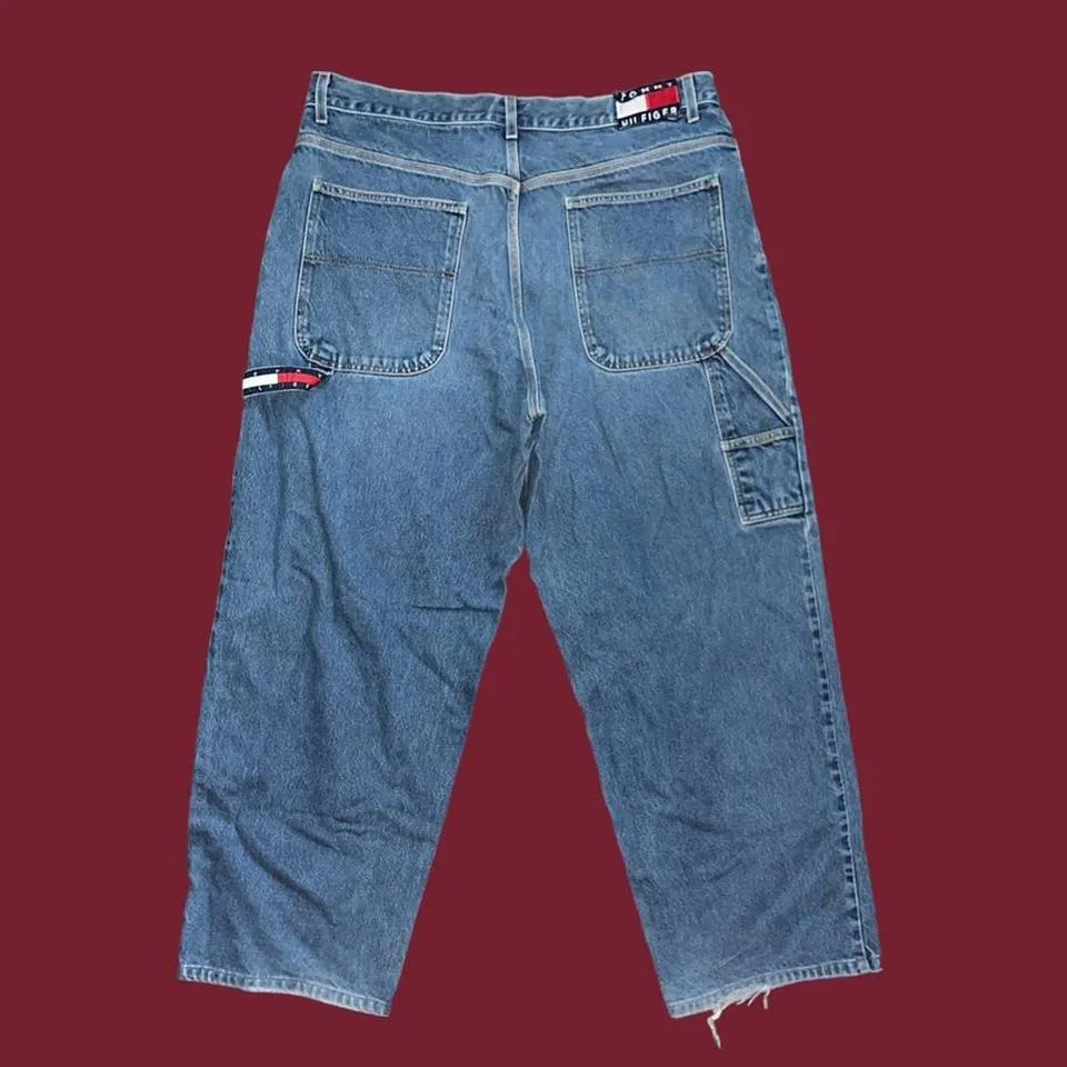 Tommy Hilfiger Men's Blue and Red Jeans